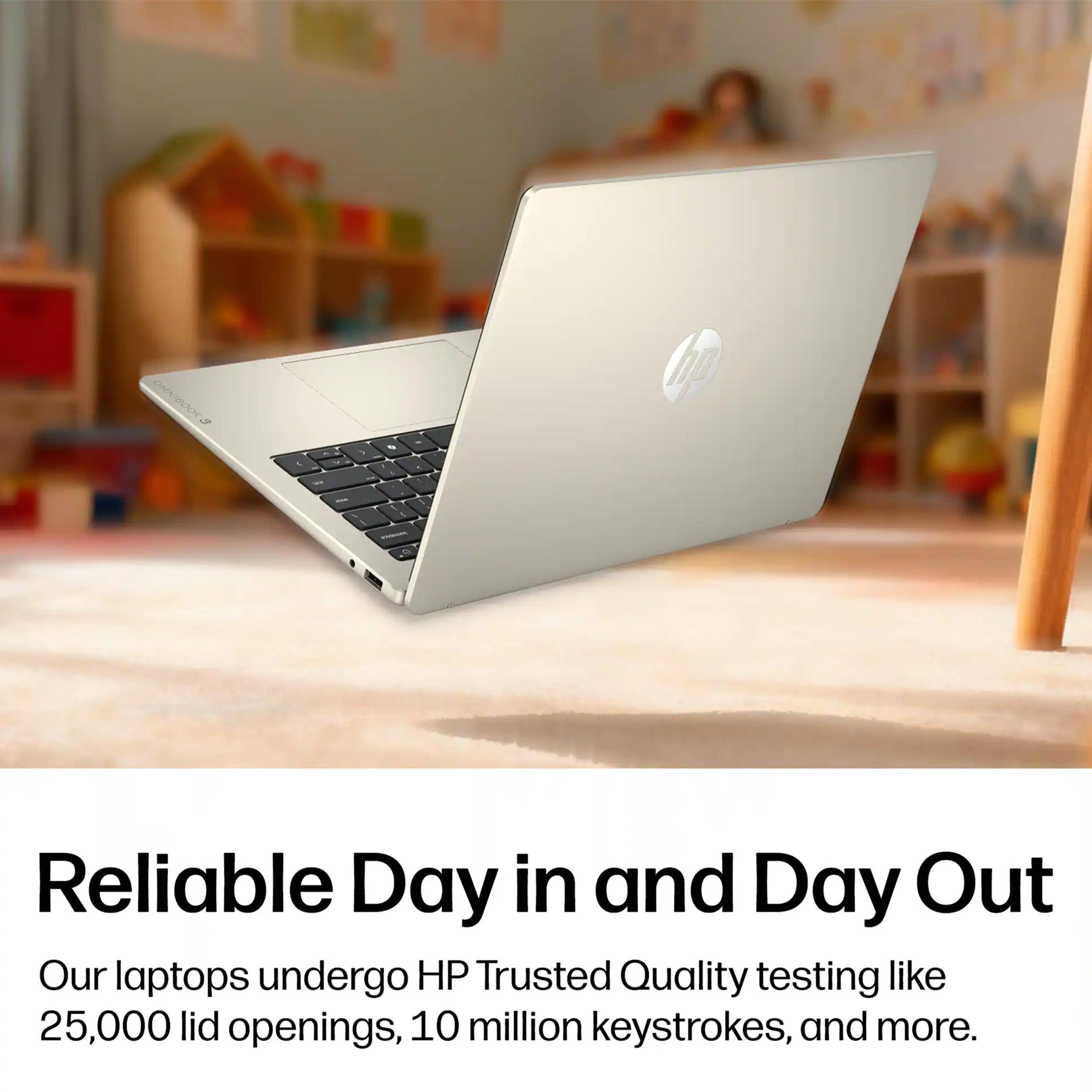 Reliable Day in and Day Out

Our laptops undergo HP Trusted Quality testing like 25,000 lid openings, 10 million keystrokes, and more.