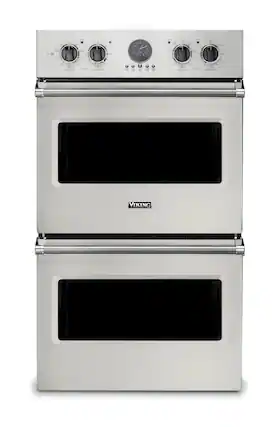 Front. Viking - 30" Viking Professional 5 Series Built-In Double Electric Convection Wall Oven - Pure White - Pure White.