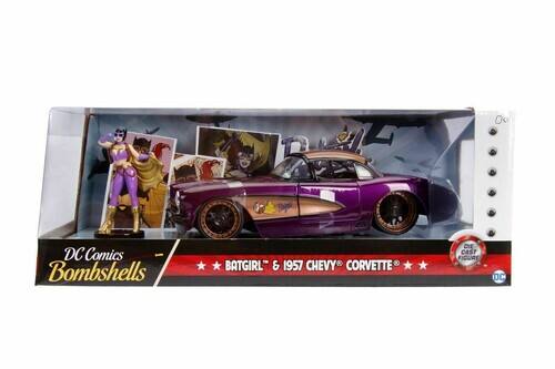 DC Comics Bombshells BATGIRL & 1957 CHEVY CORVETTE DIE CAST FIGURE