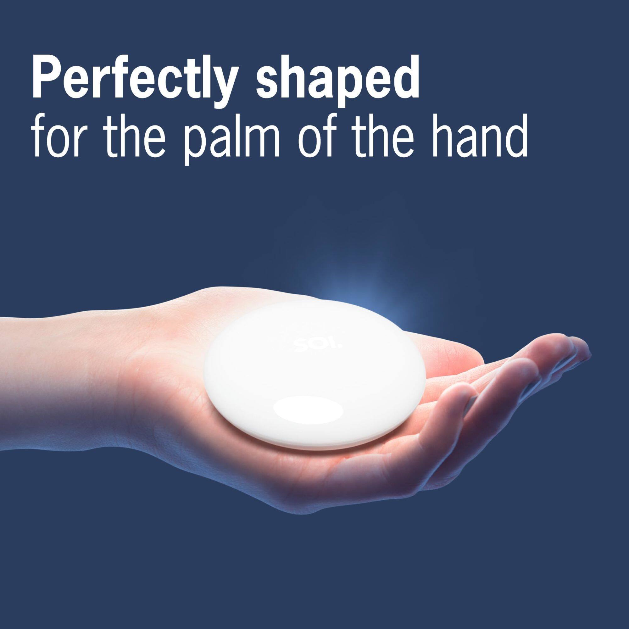 Perfectly shaped for the palm of the hand