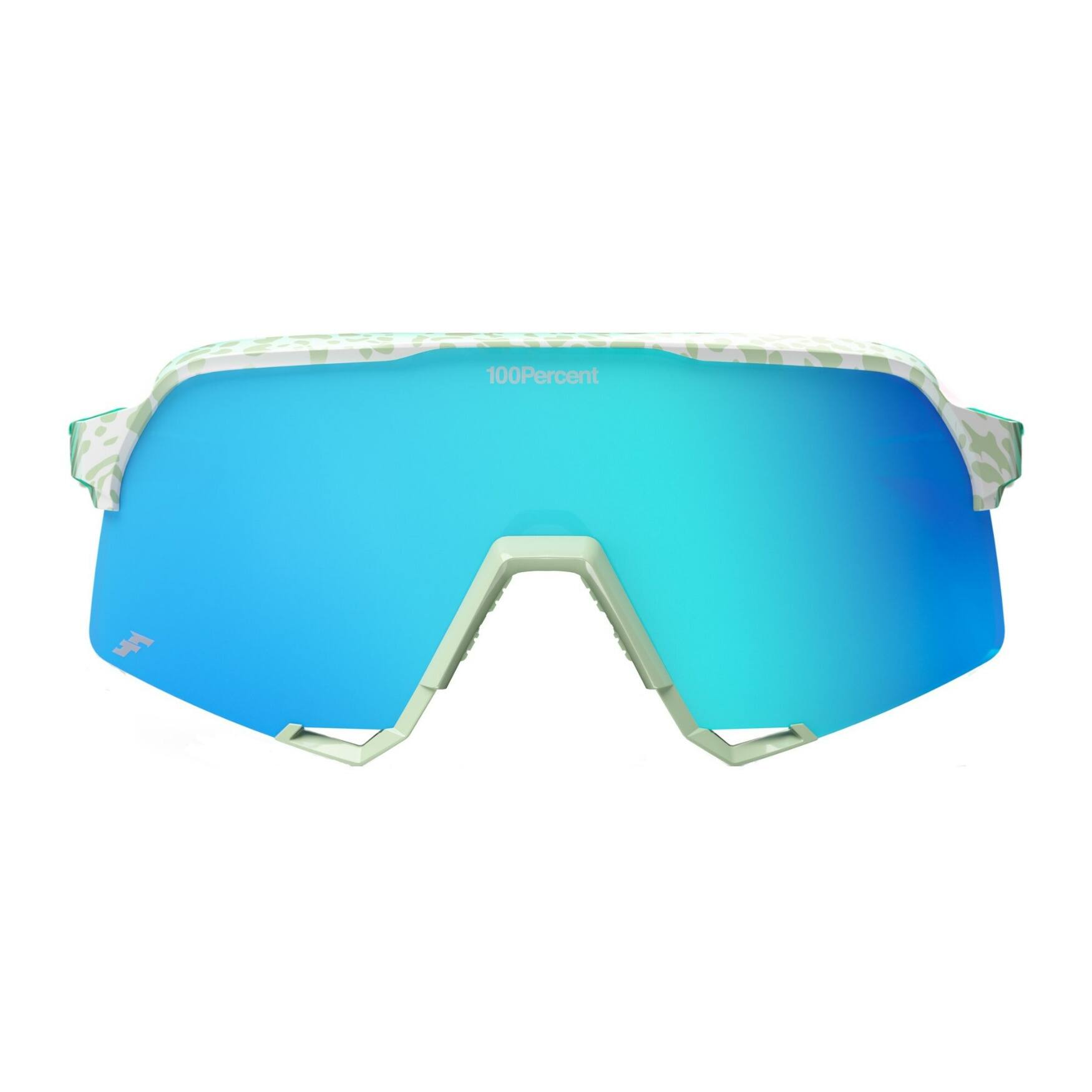 Left. 100% - 100 Percent S3 LE Elly 2 Polished Light Green Sunglasses with TR90 Frame - Blue.