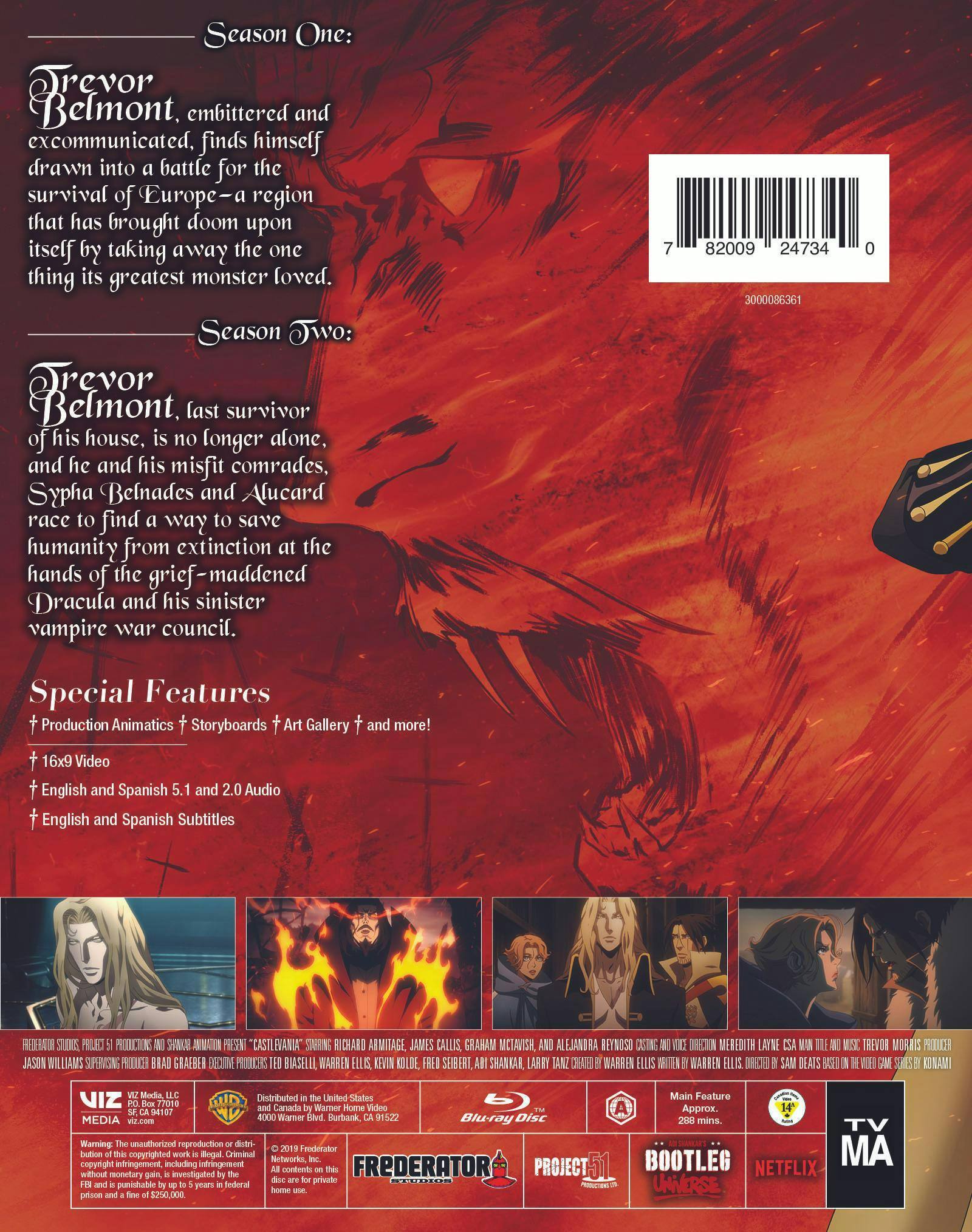 Angle. Castlevania: Seasons 1&2 [Blu-ray].