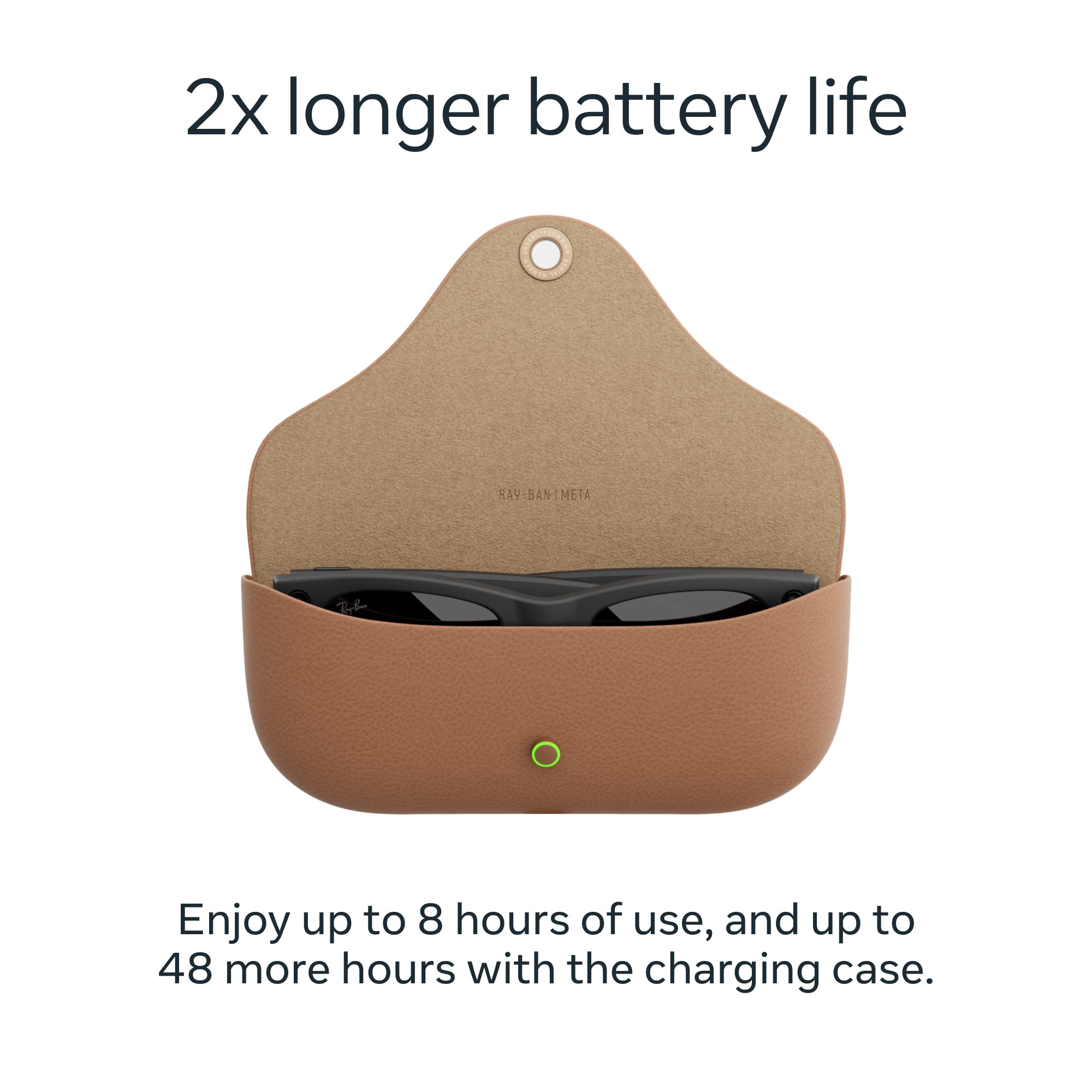 2x longer battery life
Enjoy up to 8 hours of use, and up to 48 more hours with the charging case.