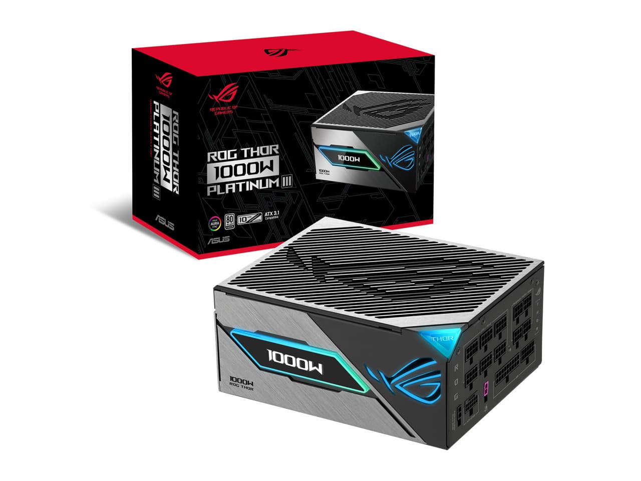 ASUS ROG Thor 1000W PSU (Platinum, ATX 3.1, GaN MOSFET, OLED
