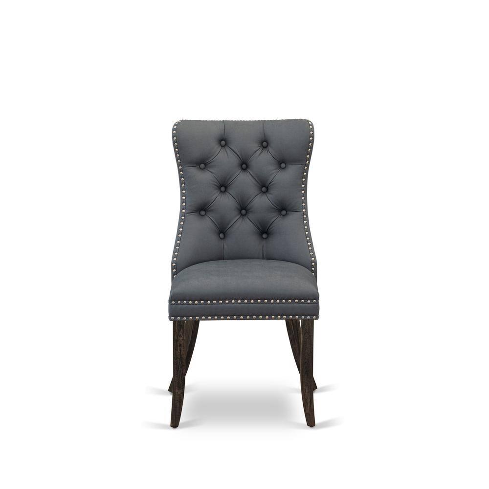 Angle. East West Furniture - Parson Dining Chairs - Brown.