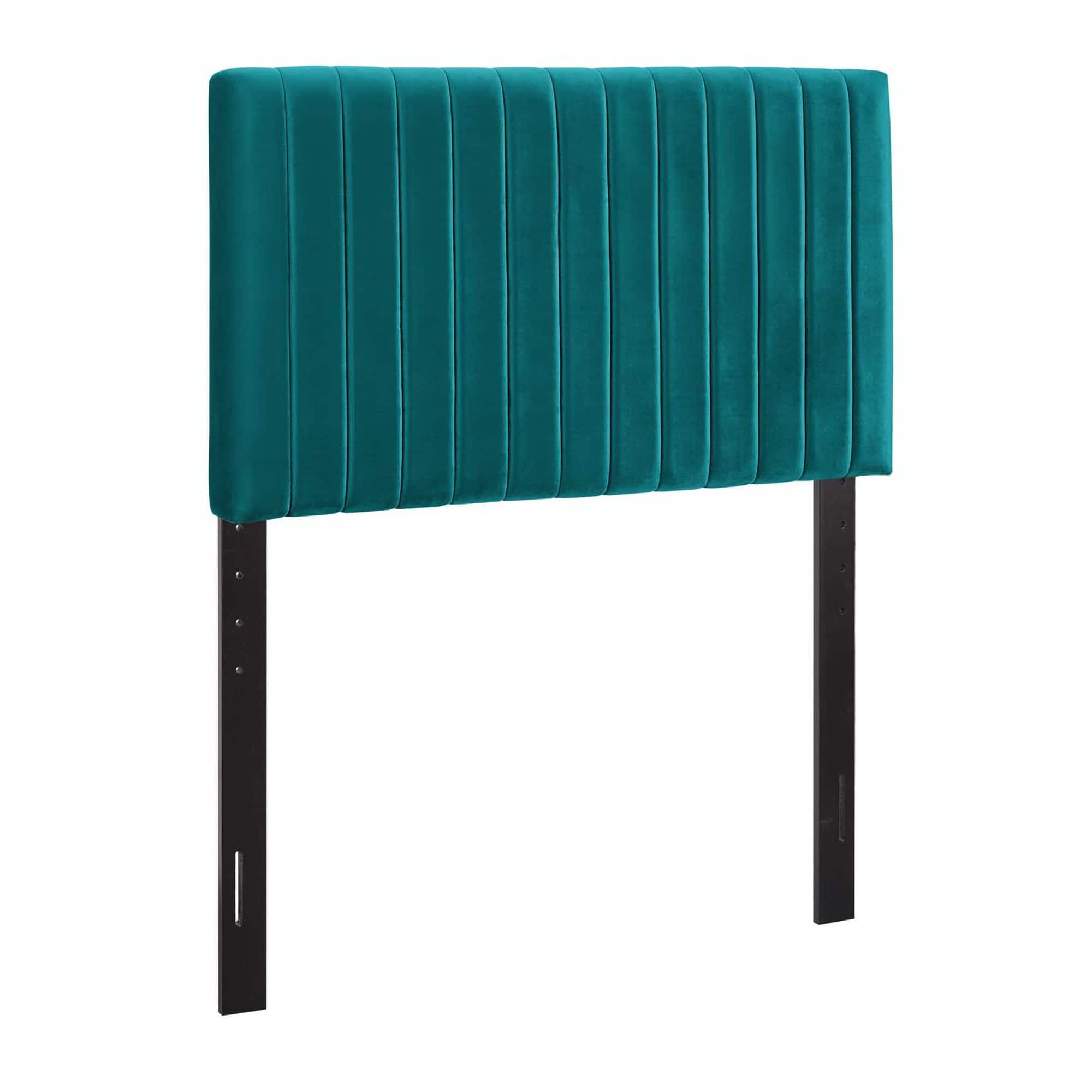 Keira Performance Velvet Twin Headboard by Modway - Blue