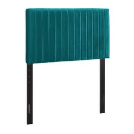 Keira Performance Velvet Twin Headboard by Modway - Blue