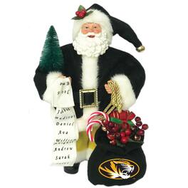 Santa's Workshop - Missouri Tigers 12'' Santa - Black