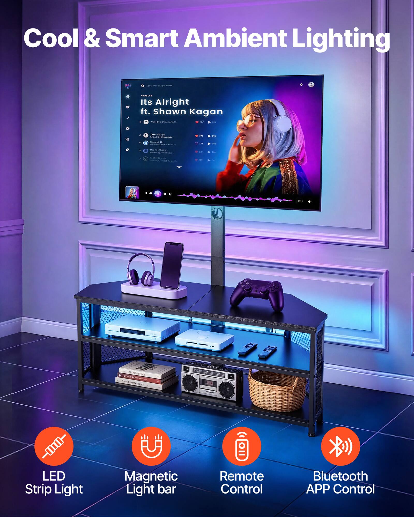 Cool & Smart Ambient Lighting

Its Alright ft. Shawn Kagan

LED Strip Light
Magnetic Light bar
Remote Control
Bluetooth APP Control