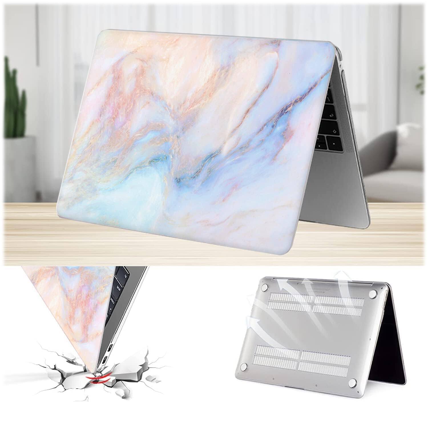 Alt View 13. SaharaCase - Arts Case for Apple MacBook Air 15" M2 and M3 Chip Laptops - Marble Blue.