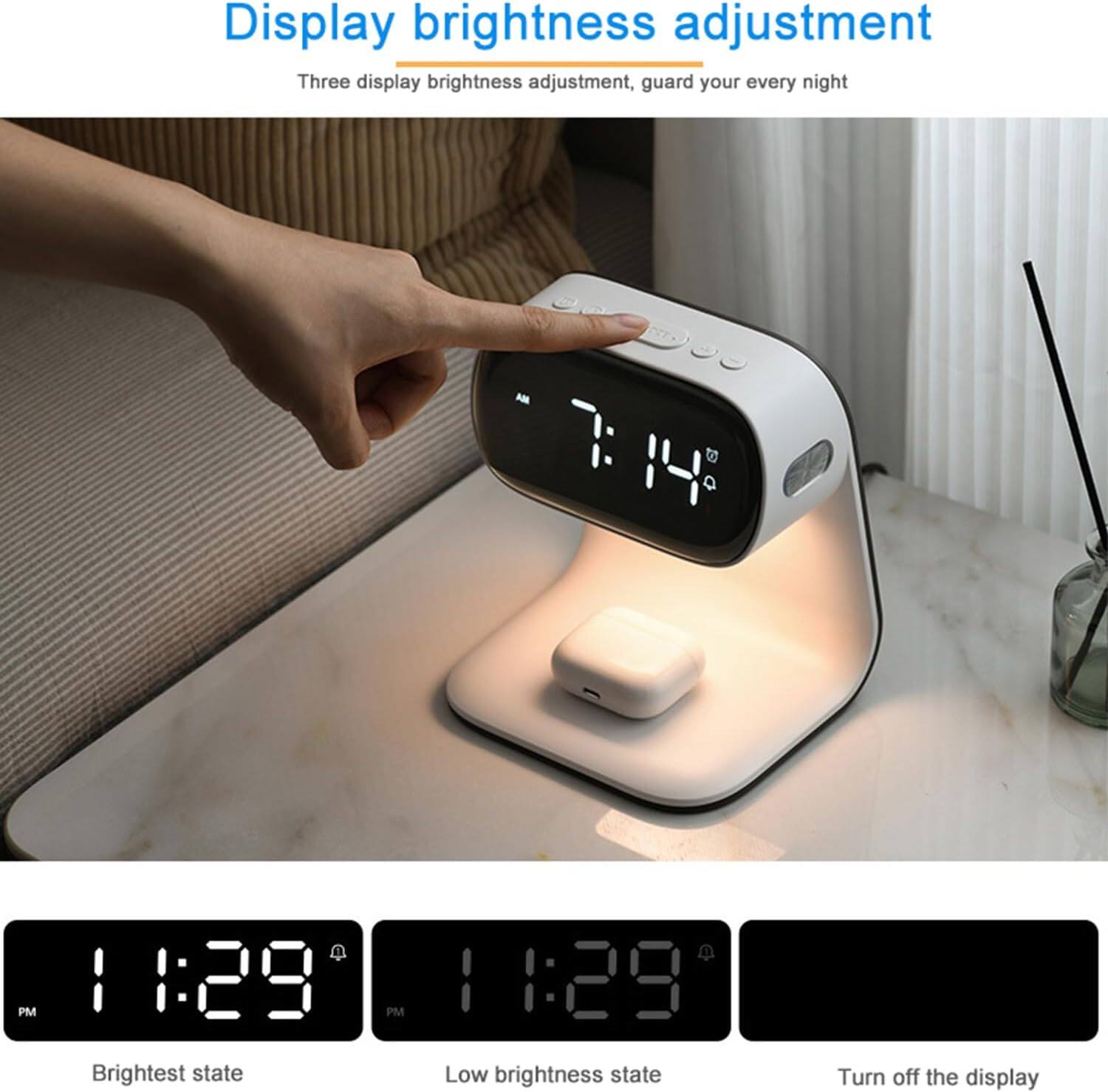 Display brightness adjustment

Three display brightness adjustment, guard your every night

AM 7:14 PM 11:29

Brightest state Low brightness state Turn off the display