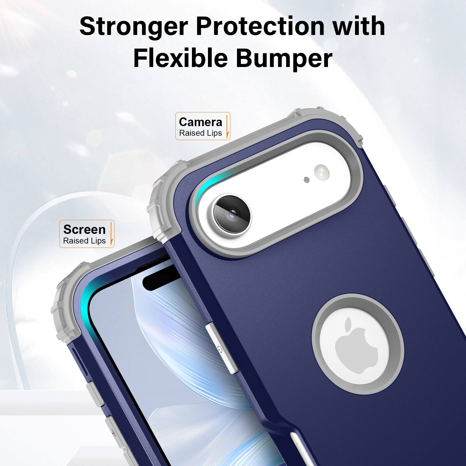 Stronger Protection with Flexible Bumper  
Camera Raised Lips  
Screen Raised Lips