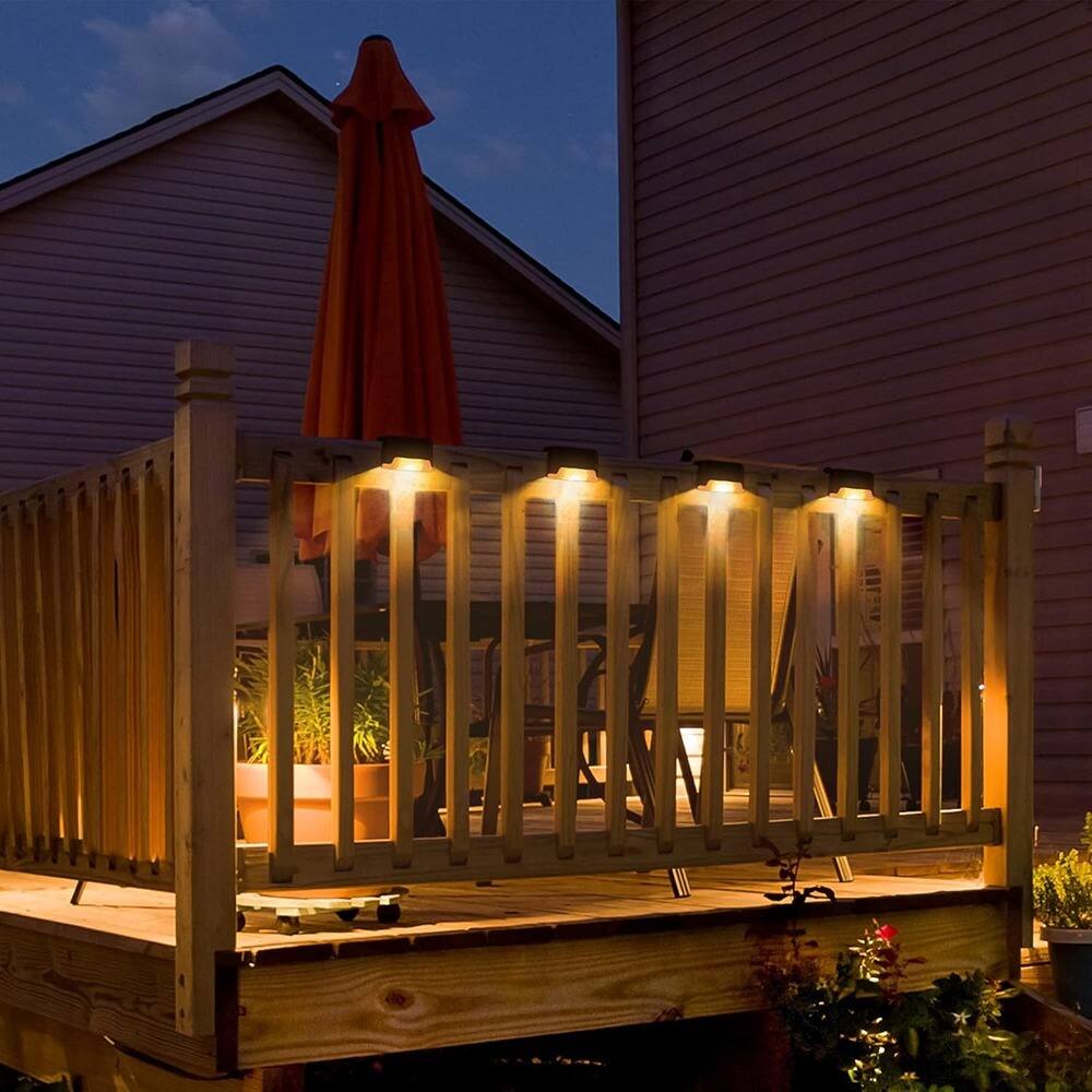 Angle. MOSZAR LLC - 12 Pack of Waterproof LED Deck Lights from Solpex for Outdoor - Brown.