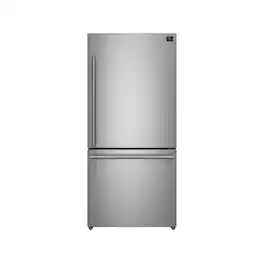 Forno Appliances - Milano Espresso 17.2 Cu. Ft. Freestanding Bottom Freezer Refrigerator with Right Swing Door - Stainless Steel