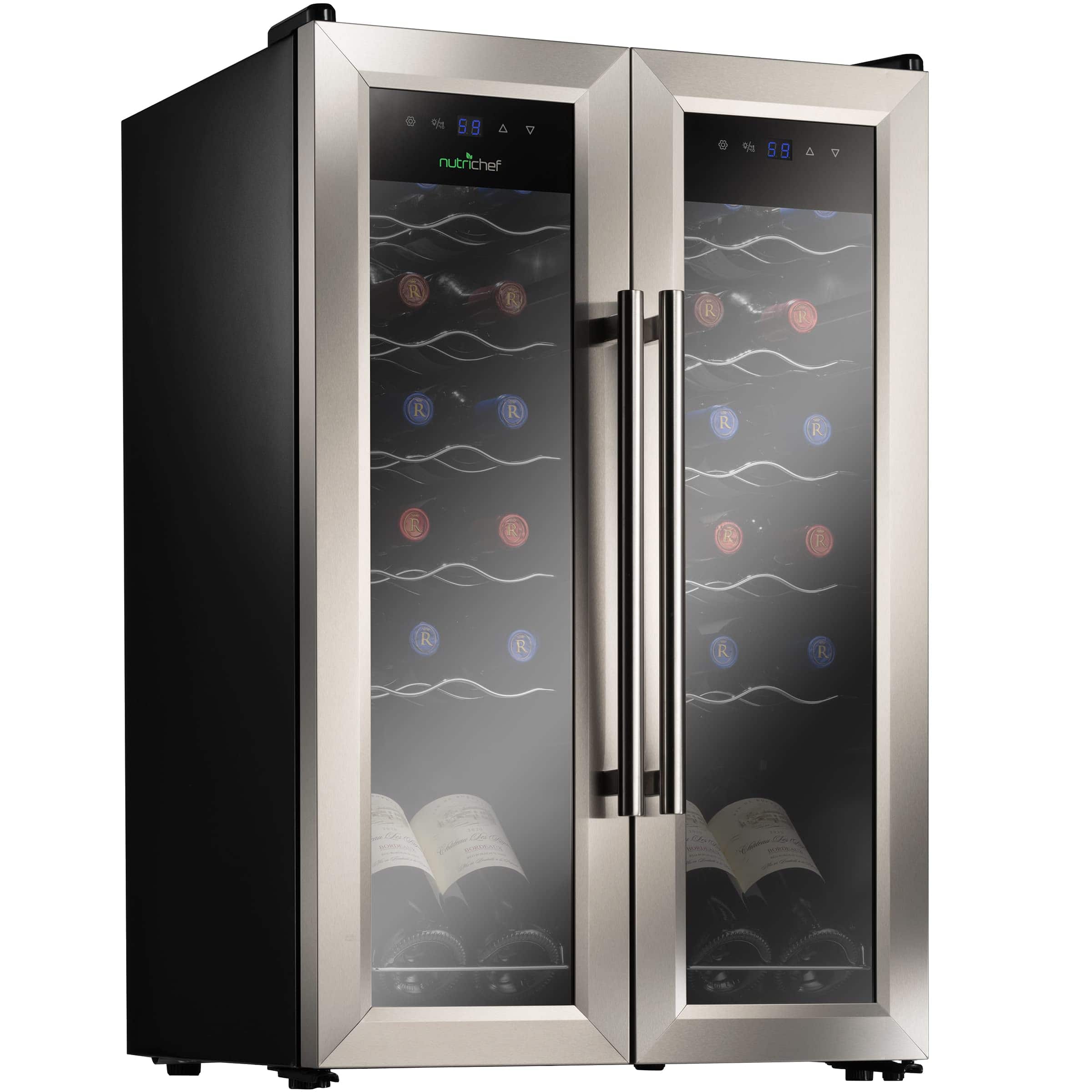 NutriChef - PKCWC24 Cellar Cooler for and Red - White