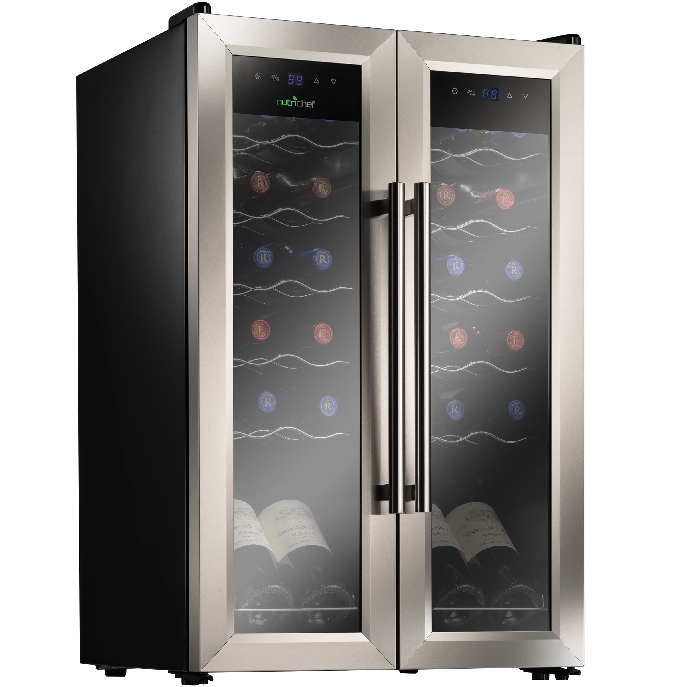 NutriChef - PKCWC24 Cellar Cooler for and Red - White