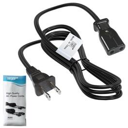 HQRP - 2-Prong Detachable Power Cable 3 ft, 1/2 in Pin Spacing Replacement Cord for Coffee Percolator, Rice Cooker - Black