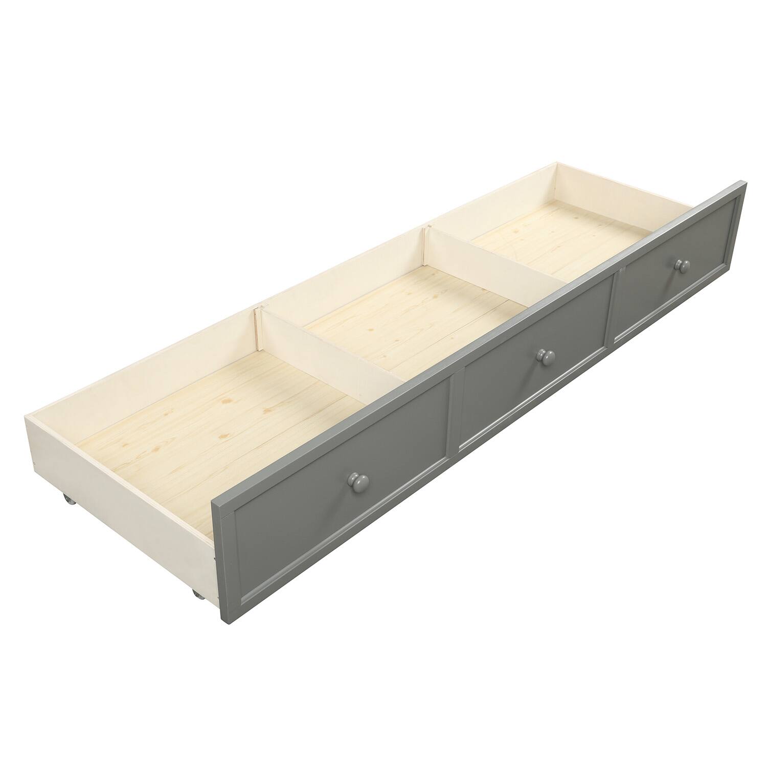 Alt View 10. Tiramisubest - Wood Daybed with Three Drawers ,Twin Size Daybed,No Box Spring Needed ,Gray - Gray.