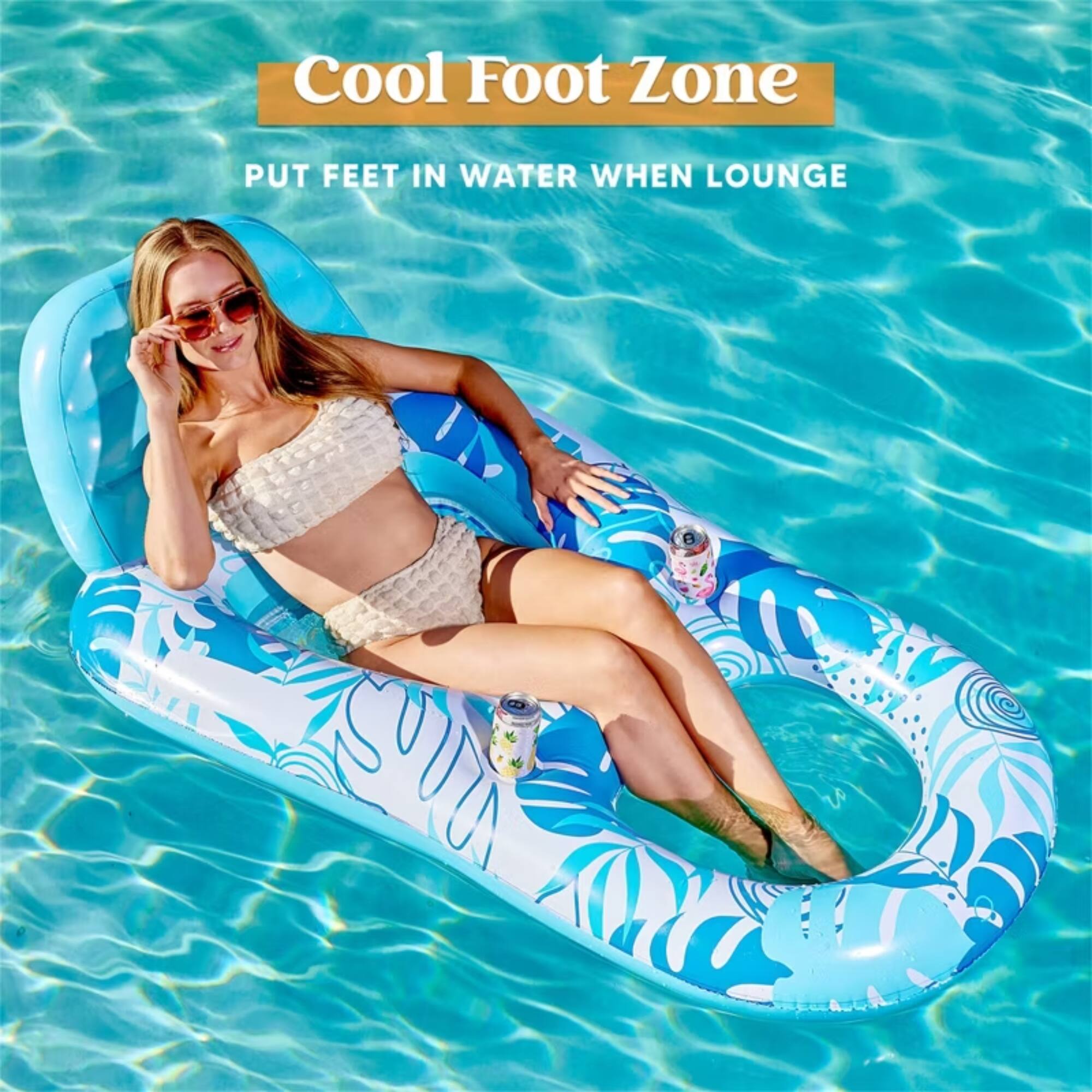 Cool Foot Zone  
PUT FEET IN WATER WHEN LOUNGE