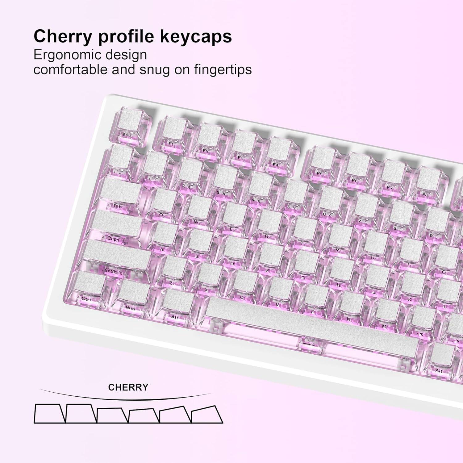 Cherry profile keycaps  
Ergonomic design  
comfortable and snug on fingertips  

Lipe Ceps ST CH WIn CHERRY
