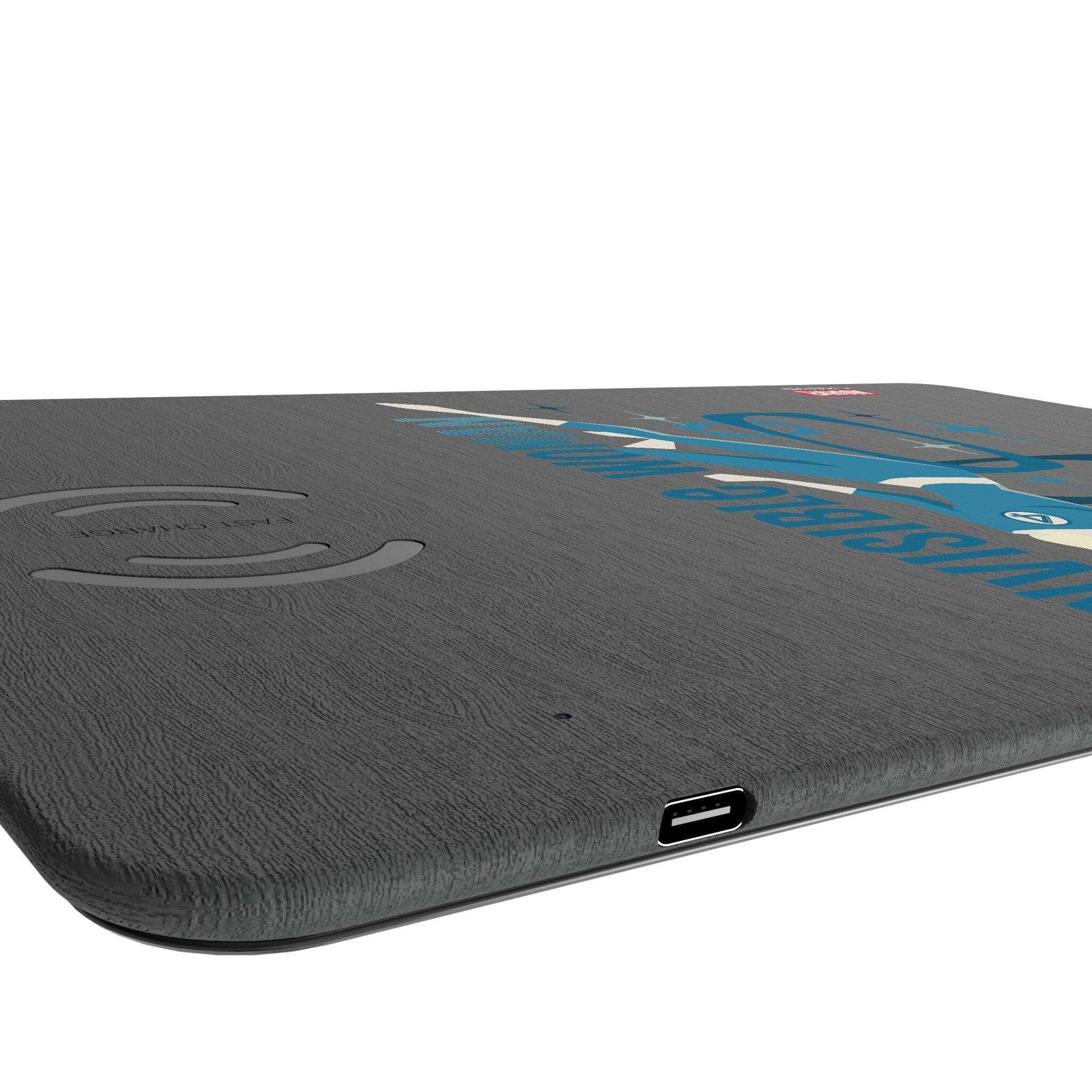 Left. Keyscaper - Marvel Badge 15-Watt Wireless Charger and Mouse Pad - Invisible Woman.