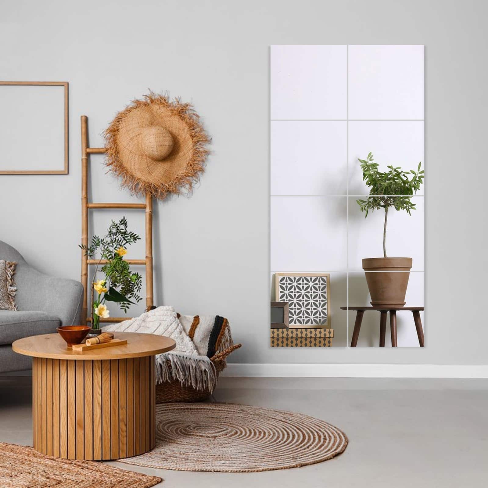 Cedar Assembly - Full Length Shatterproof Wall Mirror Tiles For Home Gym Fitness Studio Room Dance Yoga Practice Safe Unbr - 8