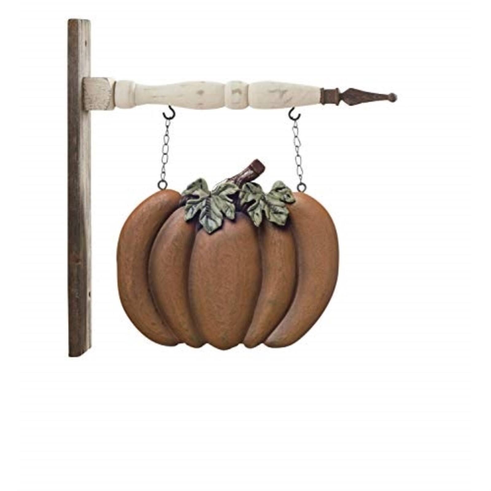 Left. K&K Interiors - K&K Interiors Orange Pumpkin Autumn Arrow Replacement Sign 14 inch - Arrow Sold Separately - Orange.