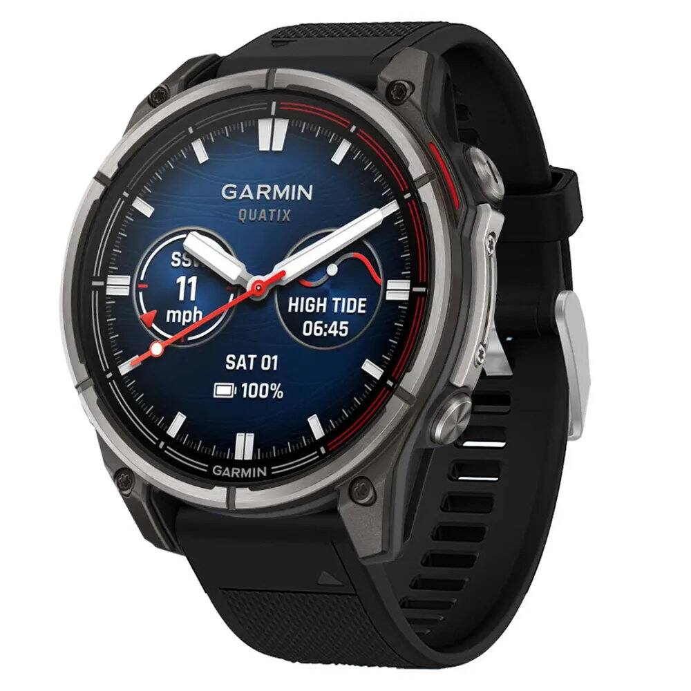 GARMIN QUATIX SS 11 mph HIGH TIDE 06:45 SAT 01 100% GARMIN
