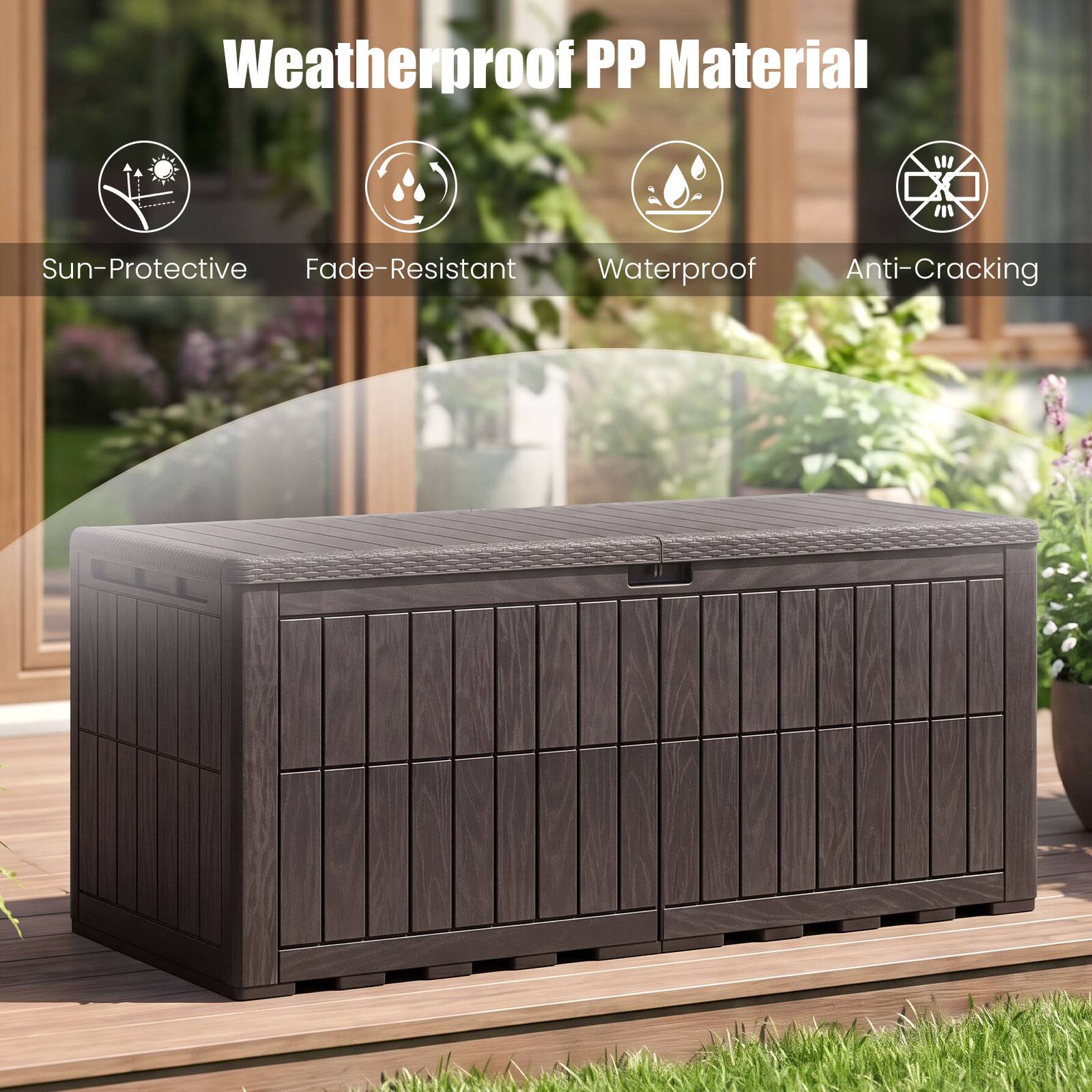 Weatherproof PP Material

- Sun-Protective
- Fade-Resistant
- Waterproof
- Anti-Cracking