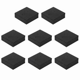 Unique Bargains - Single Sided Speaker Isolation Pads 60x60x20mm Square EVA Acoustic Foam Anti-Vibration Feet for Speaker Subwoofer, 8pcs - Black