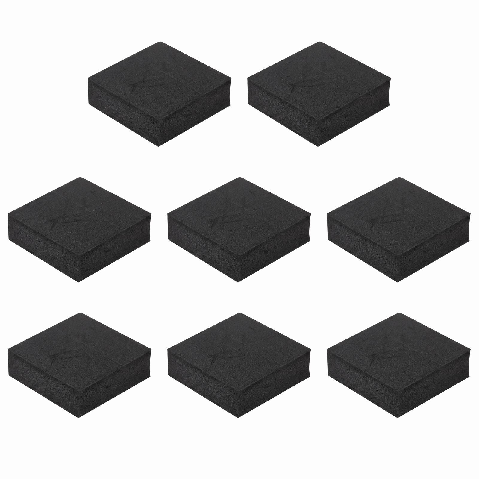 Front. Unique Bargains - Single Sided Speaker Isolation Pads 60x60x20mm Square EVA Acoustic Foam Anti-Vibration Feet for Speaker Subwoofer, 8pcs - Black.