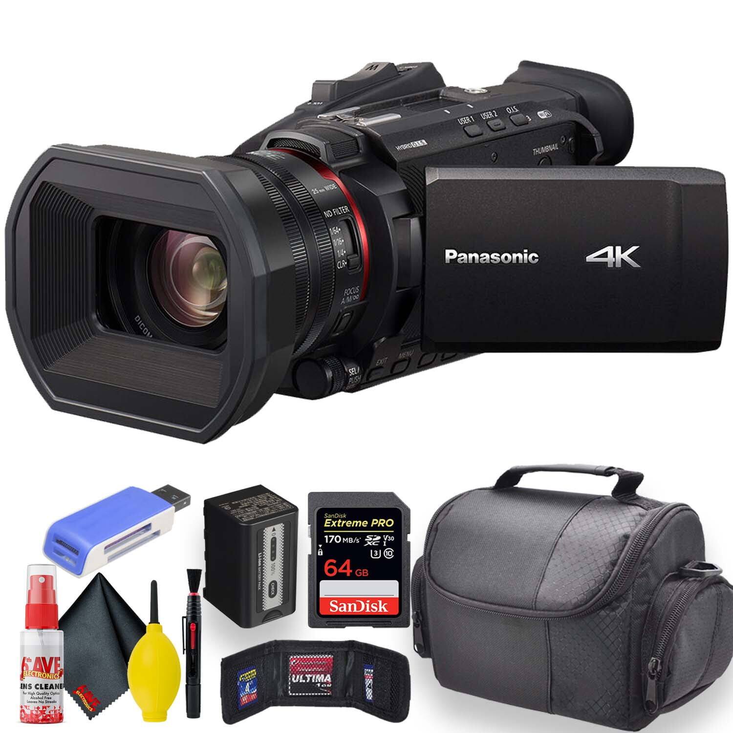 Panasonic HC X1500 4K Professional Camcorder W/ 24x Optical Zoom