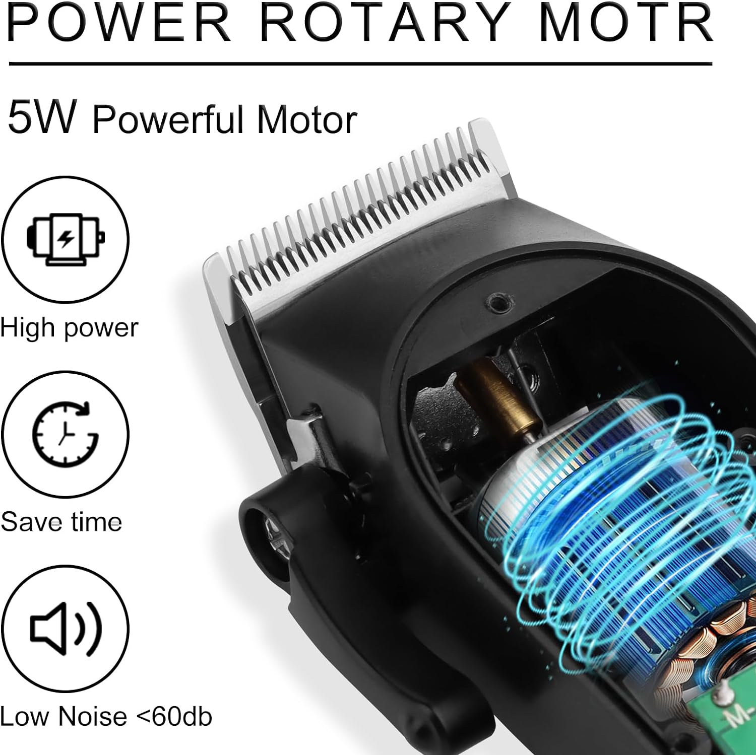 POWER ROTARY MOTR  
5W Powerful Motor  
High power  
Save time  
Low Noise <60db