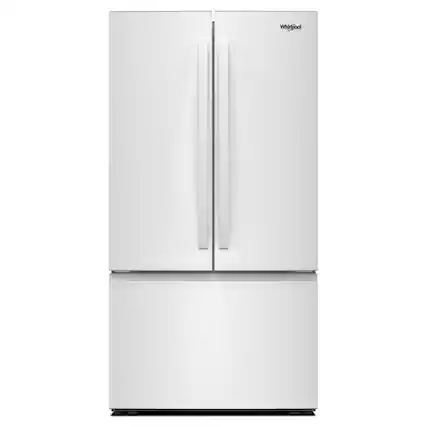 Front. Whirlpool - 36 in. Wide 31 cu. ft. French Door Refrigerator with Ice Maker and Family-Sized Capacity - White.