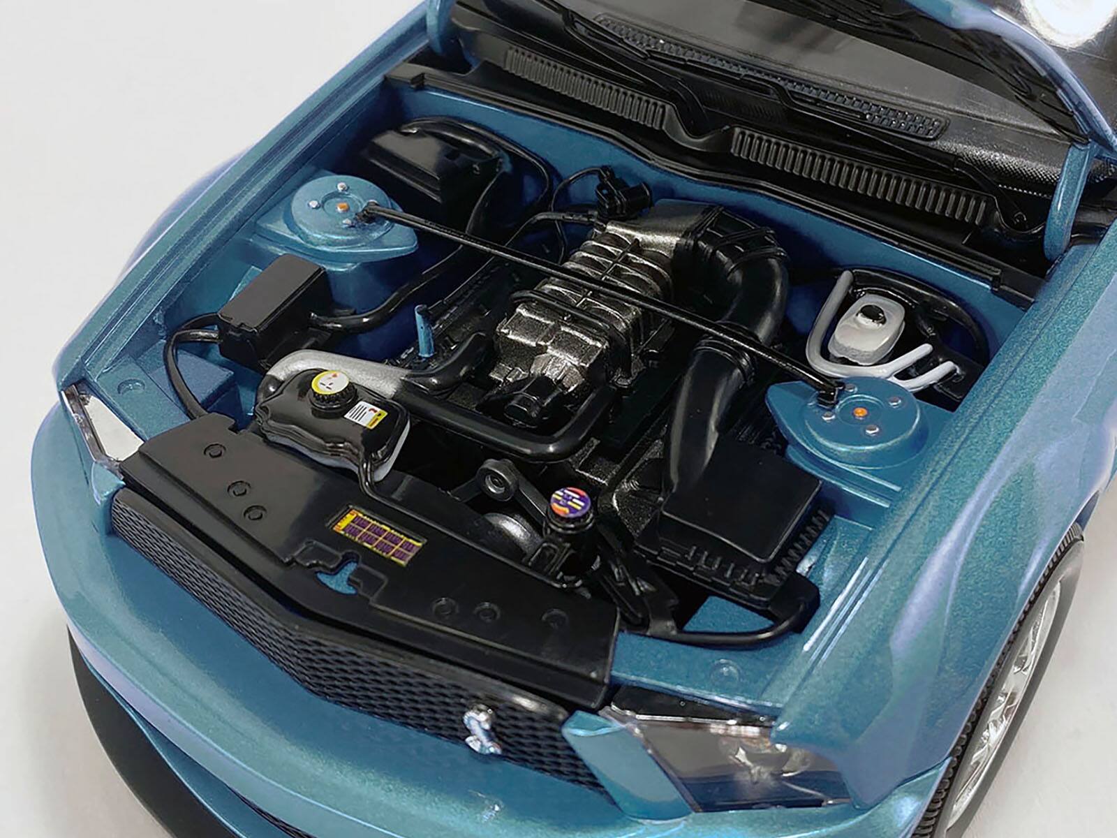 Alt View 2. ACME - 2007 Ford Shelby GT500 Windveil Blue Metallic "Shelby Collectibles" Series 1/18 Diecast Model Car by ACME.
