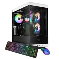 iBUYPOWER - Y40 PRO Gaming Desktop PC - AMD Ryzen 7 9700X- NVIDIA GeForce RTX 4070 Ti Super 16GB- 32GB DDR5 RGB RAM - 1TB NVMe - White - Front_Zoom