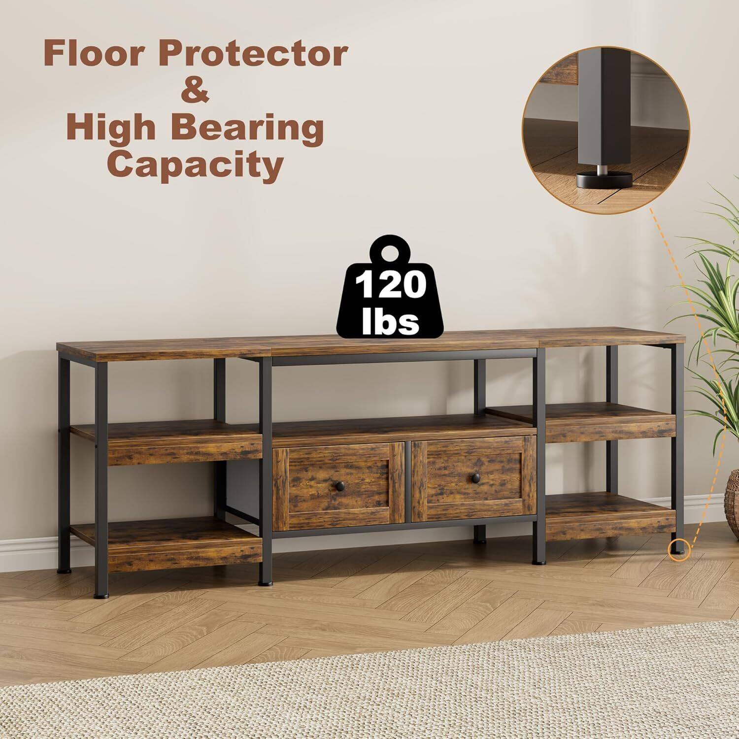 Floor Protector & High Bearing Capacity  
120 lbs