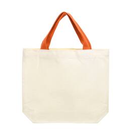 Unique Bargains - Canvas Tote Bag, 10.7"x8.7" Grocery Bag with Handles, Cute Handbag for Birthday Gifts DIY Craft Painting - Orange
