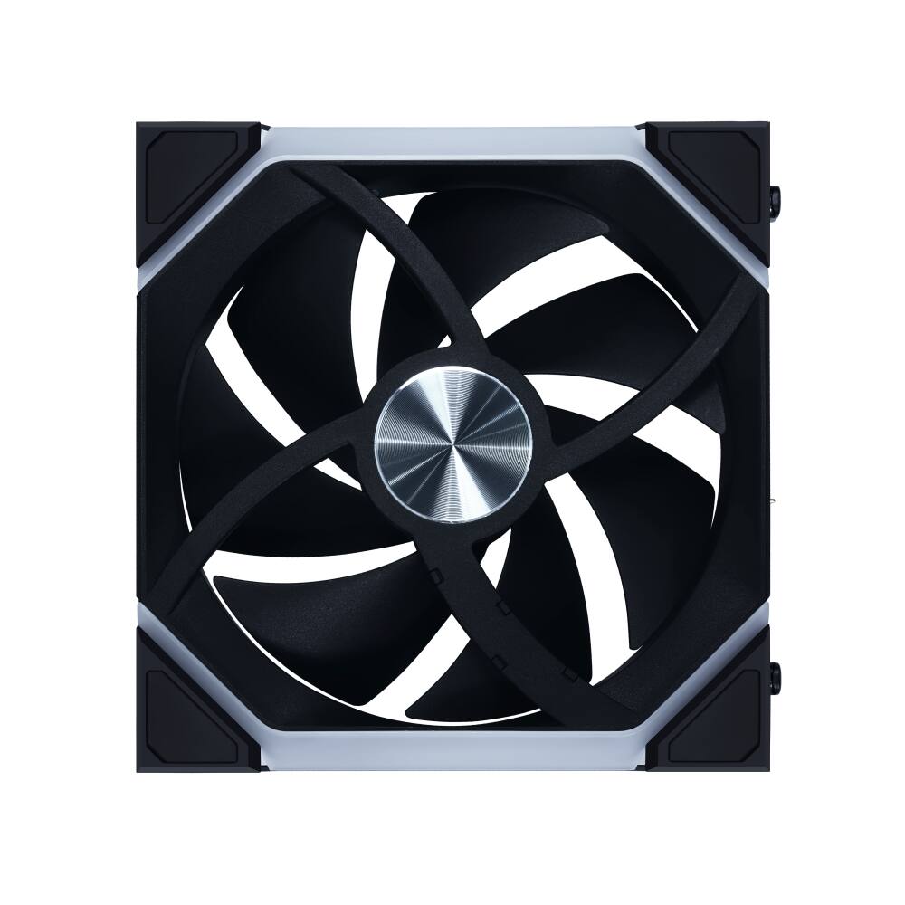Left. Lian Li - UNI FAN SL Flex 120mm Reverse Blade ARGB Fan, Single Pack, Controller Not Included - Black (12RSL1F1B) - Black.