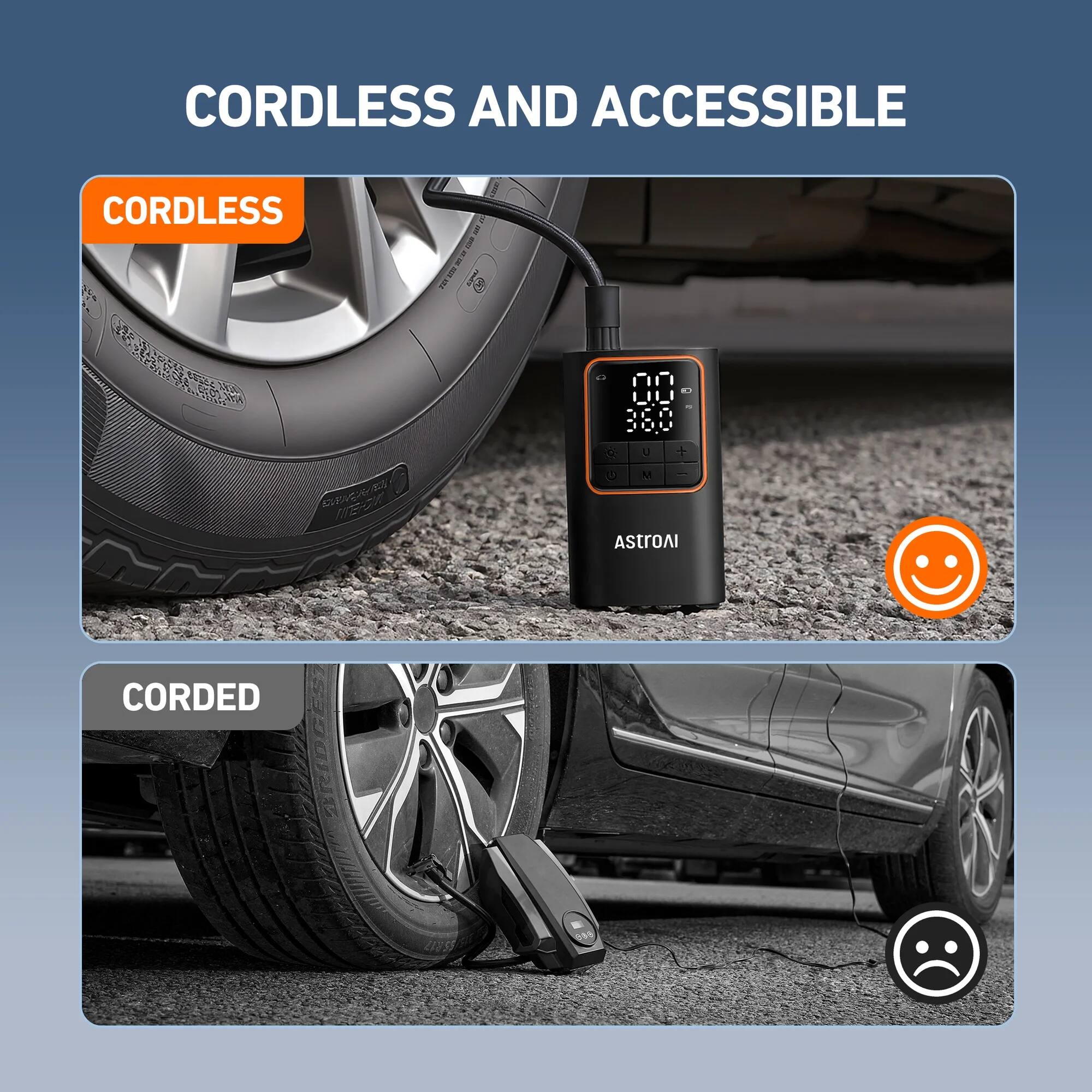 CORDLESS AND ACCESSIBLE

CORDLESS

ASTROAI

CORDED