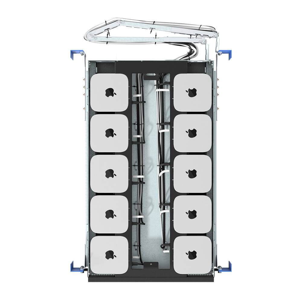 Alt View 2. RackSolutions - RackSolutions 2U HyperShelf for 10 Apple Mac Mini (M4, 2024) - Black.