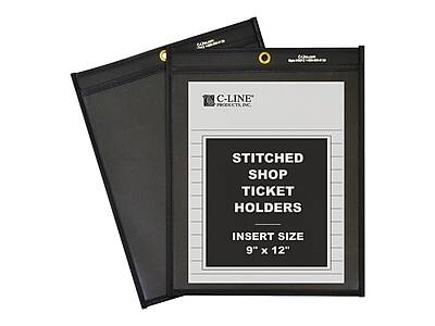 C-Line Products, Inc.  
Stitched Shop Ticket Holders  
Insert Size: 9" x 12"