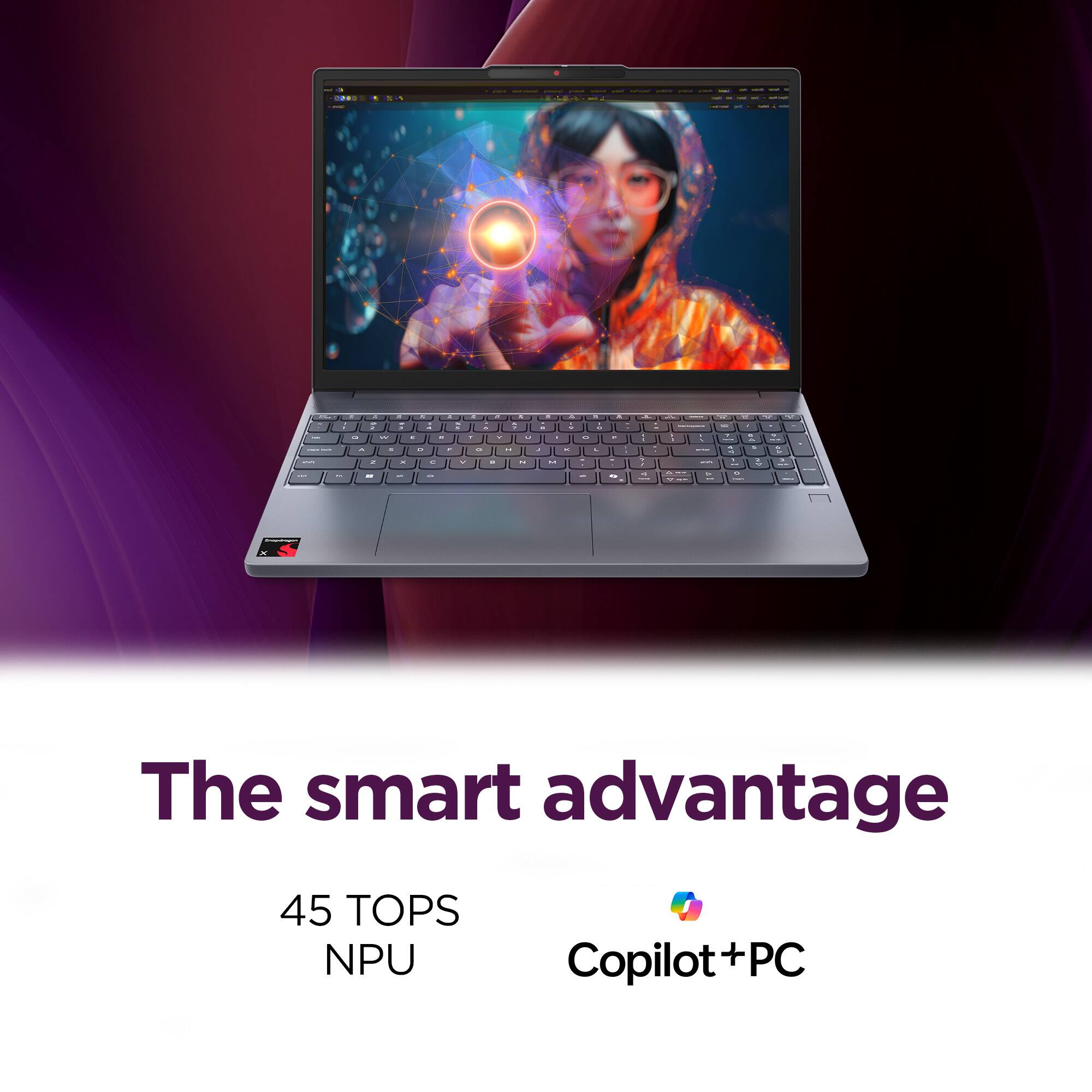 The smart advantage

45 TOPS NPU

Copilot+PC