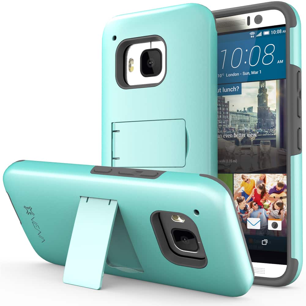 Vena - LEGACY Shockproof Full Body Case with Clear Screen Protector for HTC One M9 - Multicolored