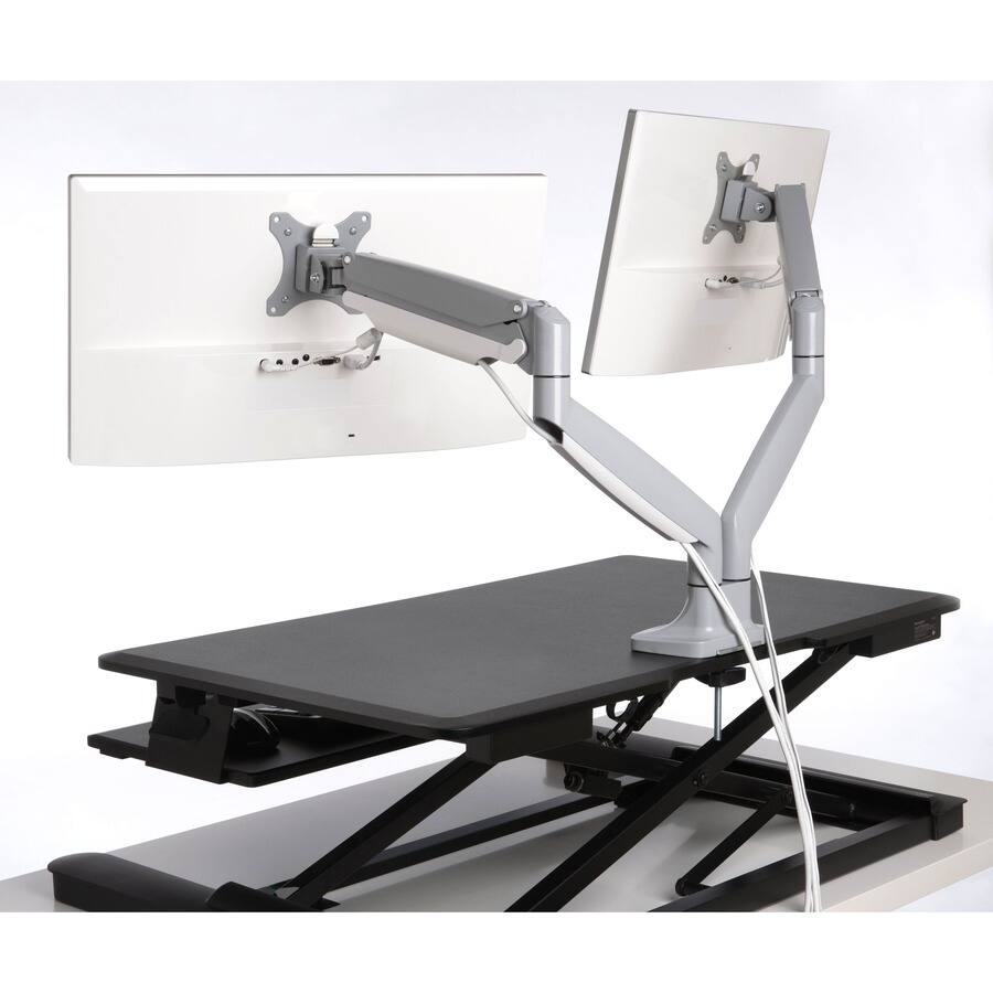 Alt View 1. Kensington - Kensington SmartFit Mounting Arm for Monitor - Silver Gray - 2 Display(s) Supported - 32" Screen Support - 39.60 lb Load - Silver Gray.