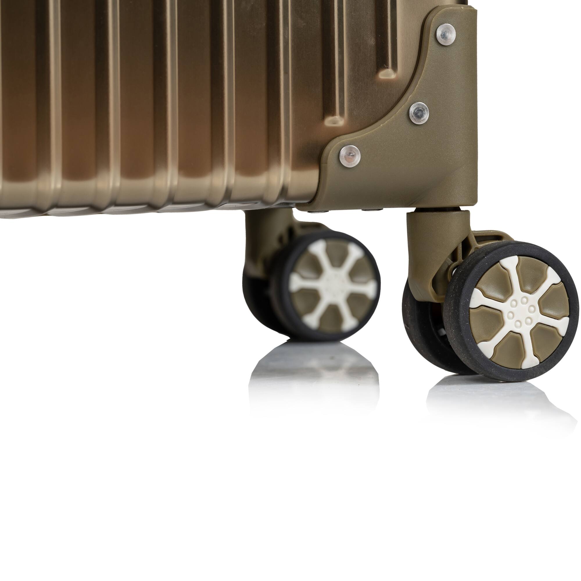 Alt View 1. Champs - Elite Aluminum Collection Carry-on Luggage Case - Titanium Gold.