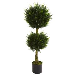 BreeBe - 4' Double Ball Cypress UV Resit w/450 Lvs (Indoor/Outdoor) - Green