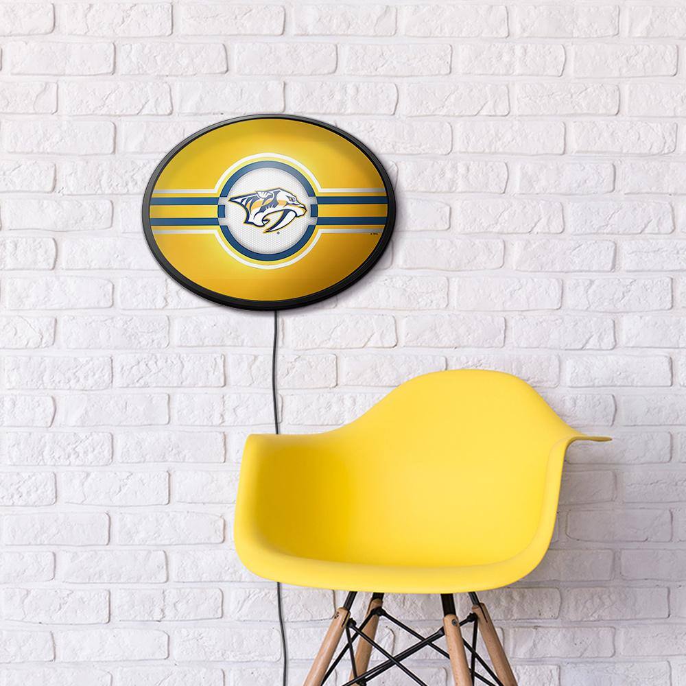 Alt View 3. The Fan-Brand - Nashville Predators 18'' x 14'' Team Color Slimline Illuminated Wall Sign - Multicolor.