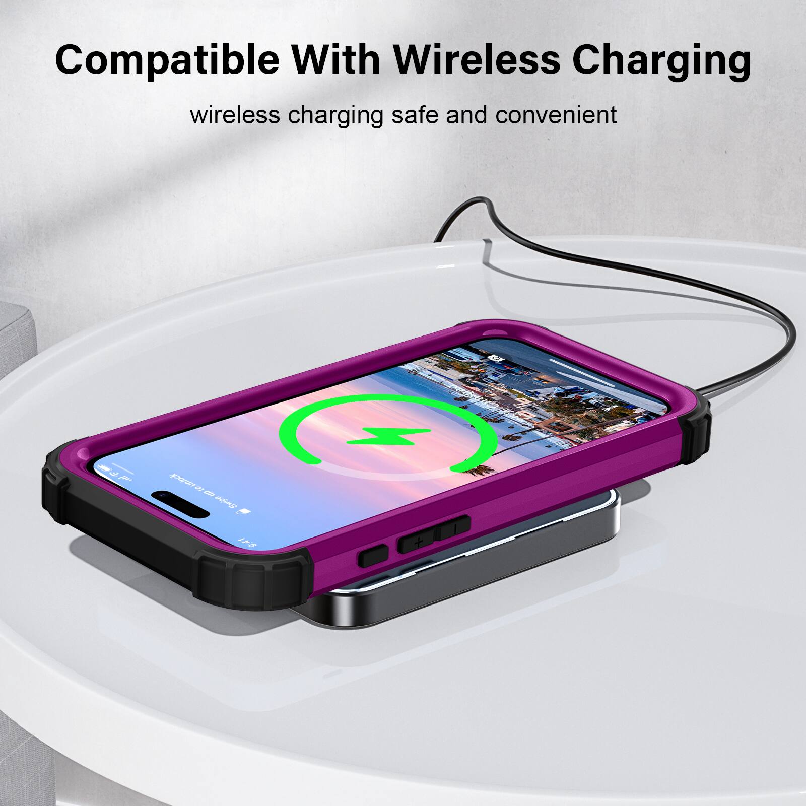 Compatible With Wireless Charging  
wireless charging safe and convenient