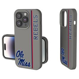 Keyscaper - NCAA - Ole Miss Rebels iPhone Soft Touch Case - 14 - Gray